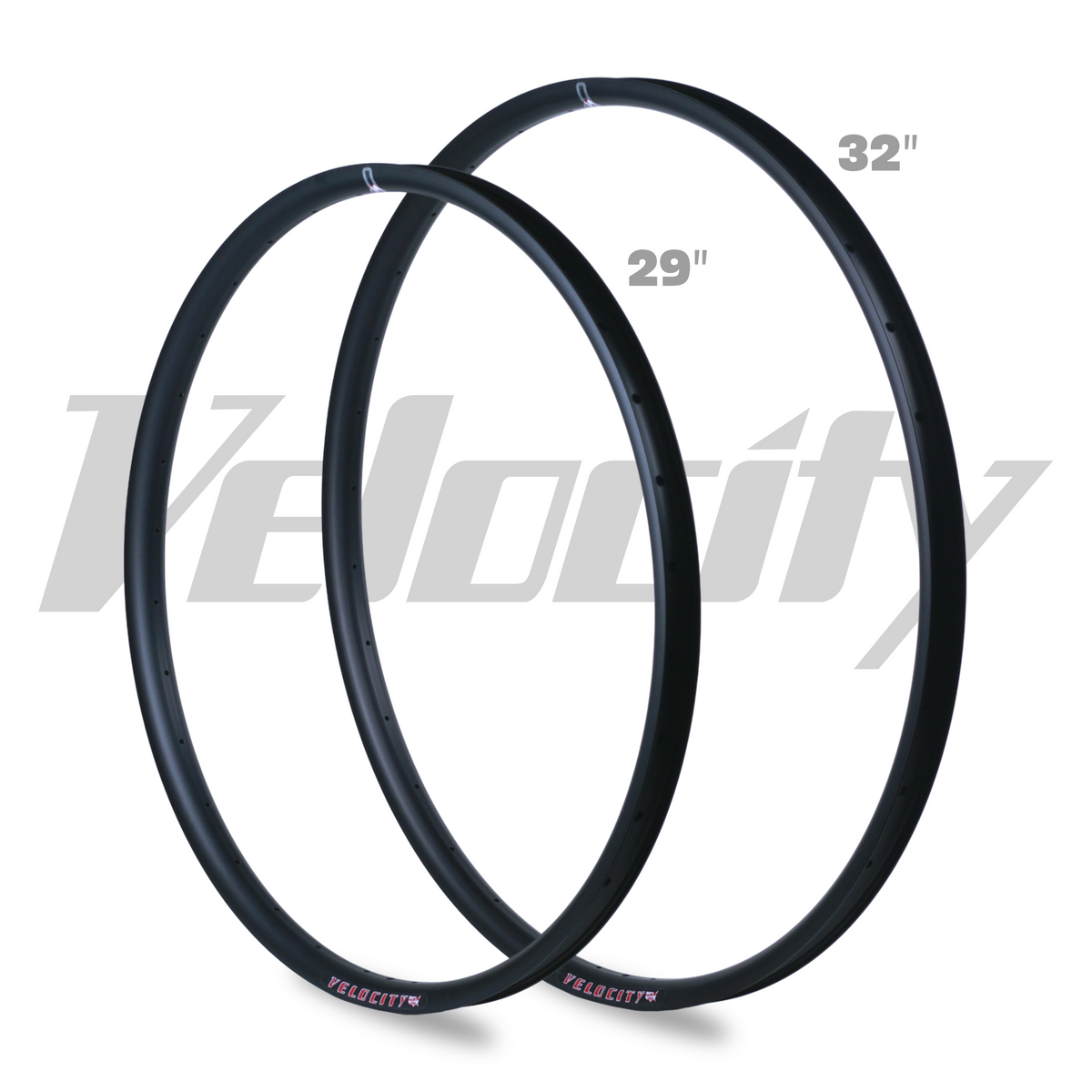 Velocity USA Blunt 35 32" Bicycle Rim size comparison to 29" bicycle rim.